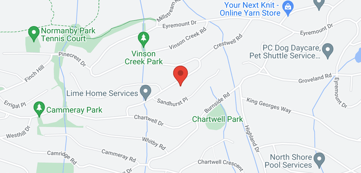 map of 1421 CHARTWELL DRIVE